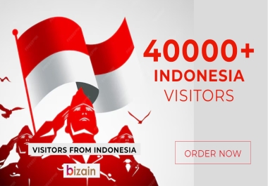 40000+ Real Keywords targeted Organic Indonesia Website Traffic visitors