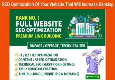 SEO Optimization Of Your Website That Will Increase Ranking