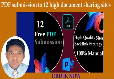 Manually pdf submission in 12 high PR doc sharing sites