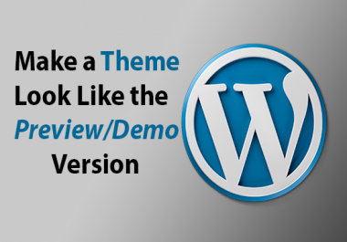 Install your wordpress theme and setup demo