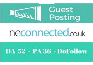 Guest Post On Neconnected. co. uk DA60+