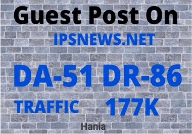 I will publish your article on ipsnews Do-Follow backlink