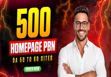 Increase Your Position with 500 Unique Homepage PBN DA 50 Plus Backlinks