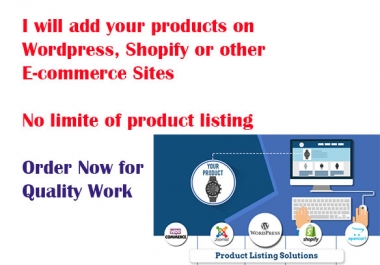 Add your products on Wordpress,  Shopify & other E-commerce Sites