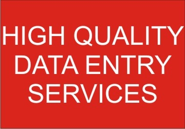 I will provide quality data entry, data scraping, web research services 