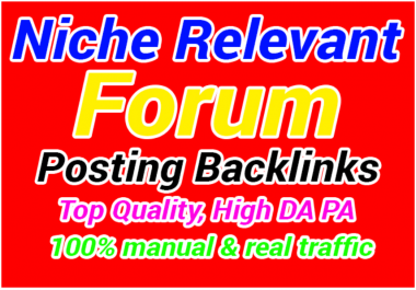 Limited Time- 100 Forum Posting Backlinks from High DA-40+ Domains-Skyrocket your Google RANKING