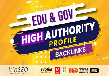 Manually 50 Profile Backlinks,  High DA,  PA,  PR9,  trust flow for website seo