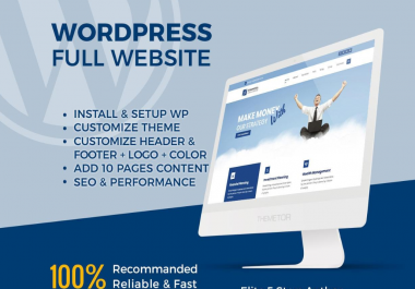 I will build Seo friendly develop professional & responsive WordPress website in your less budget