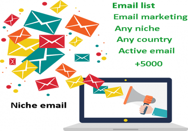 find targeted active email list for email marketing, any niche, country