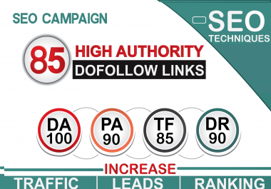 increase domain authority with 85 pr10 SEO backiinks