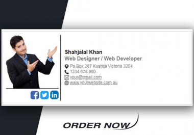 code clickable HTML email signature for gmail,  iphone,  outlook