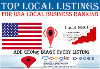 I will do 100 local listings for USA local business ranking