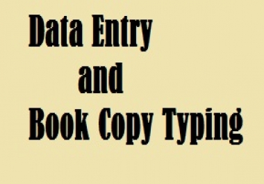 Data Entry Job and Book copy typing