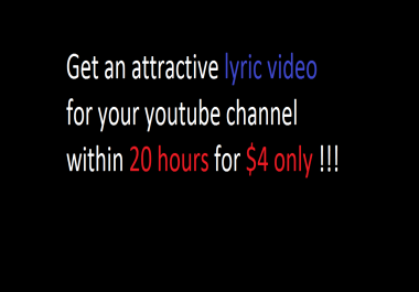 Make an eye catching lyric video with great transitions