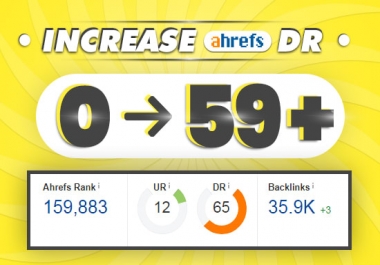 Increase your URL Rating and Domain Rating DR 60 Result with Prove