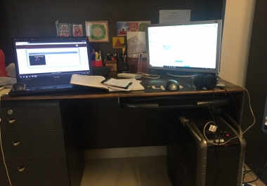 Translation of text in Hindi or vice versa.