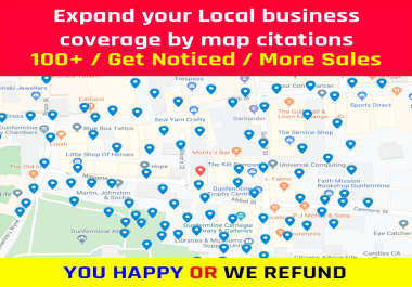 100+ Google Map Citations for local Business domination