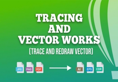 I will vector tracing,  convert to vector,  vectorize logo,  trace
