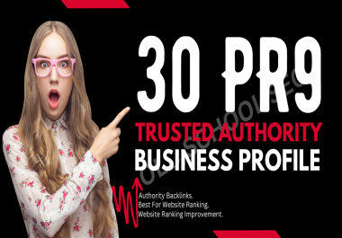 30 PR9 Whitehat High DA Authority Business Profile Creation for Improve Website Ranking