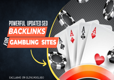 Get Most Powerful Updated 500+ Unique strategic SEO Backlinks for Casino Gambling Poker Sites