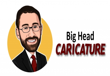 Draw Big head Cartoon Caricature from your photos