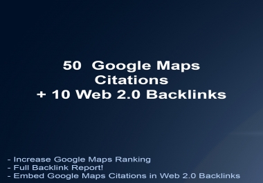 I will do 50 google maps citations for local business SEO I premium backlinks