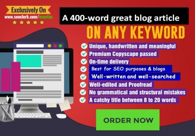 400-Word Well-Written Blog Article