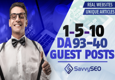 1-10 Guest Posts - DA 93-40 - Real Websites