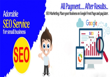 SEO marketing place your business on Google front page and pay later