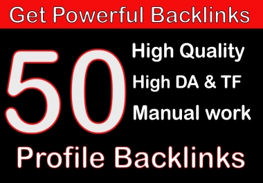 Get manually created 50 Dofollow backliks DA +80 Powerful websites