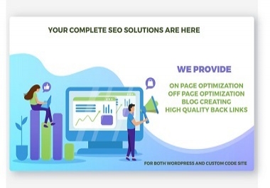 I will do your on page and off page SEO search engine optimization