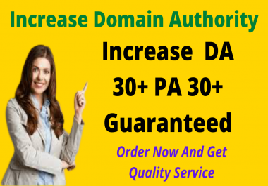 Increase your website Domain Authority DA to 30+