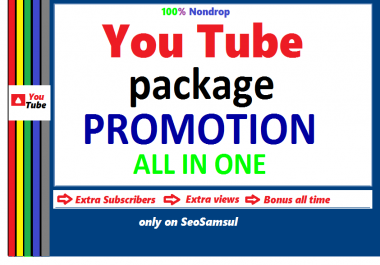 YouTube package promotion by worldwide user Real and non drop
