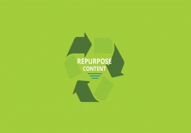 Repurpose your content to new articles,  blog,  graphics,  or Infographics