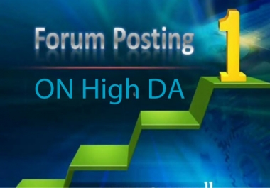 Create 50 Forums or Forum Posts on High DA SEO Links for boost your business
