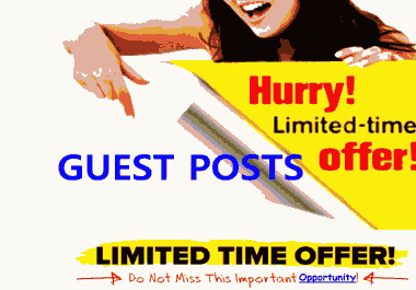 Write and Publish 5 Guest Posts on DA 80 Plus Permanent backlinks
