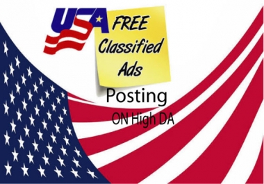 Manually Build 50 Classified Ads posting or Classified Ads on High UK & USA websites