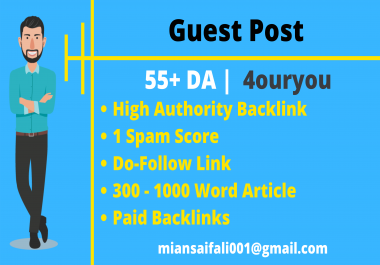 Guest Post 55 DA Dofollow Backlink SEO High Authority Website