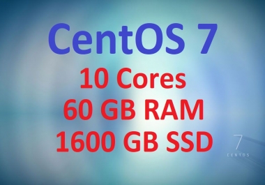 CentOS 7 VPS with 60GB RAM and 1600GB SSD Space