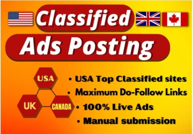 I will Post Your Ads 10 Top High Authority Classified Ads Sites