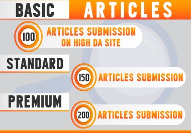 I will create 20 article submission on high da pa