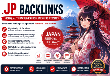 i will do 5 Japan backlinks. jp seo link building