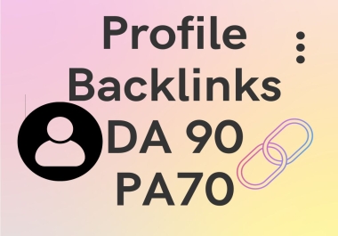 I will do 70 Profile High Authority Backlinks Manually 