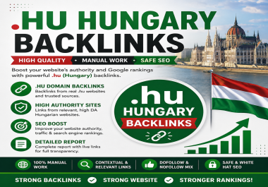 I will do 5. hu Hungary Backlinks seo off page link building