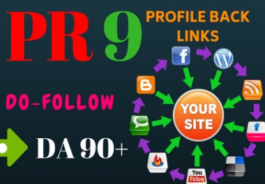 Manually create 40 pr9 da 80 - 95 0 spam score (0SS) profile backlinks