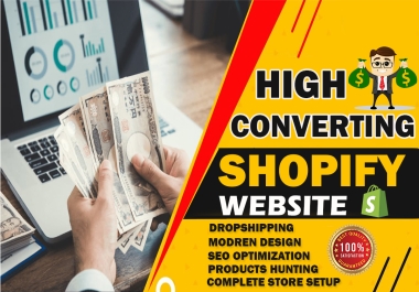 I will build your profitable shopify website shopify dropshipping store