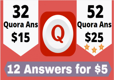 Niche targeted highly 12 Quora Answer for your site