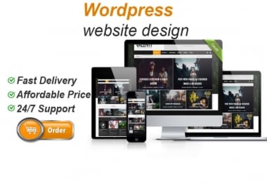 Create a modern word press website design or blog