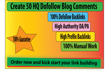 I Will do 50 High Quality Dofollow Blog Comments