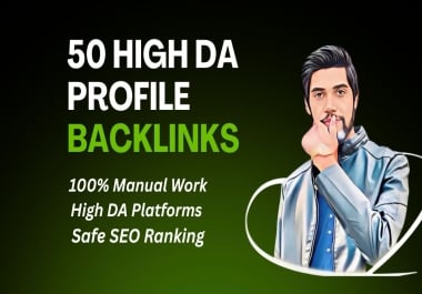 I will build 50 manual high authority brand profile backlinks for SEO ranking